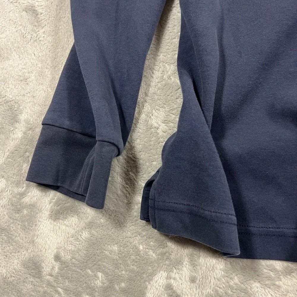UNIQLO U AIRism T Shirt Mens L Navy Blue Long Sleeve Crew Neck Minimalist Casual